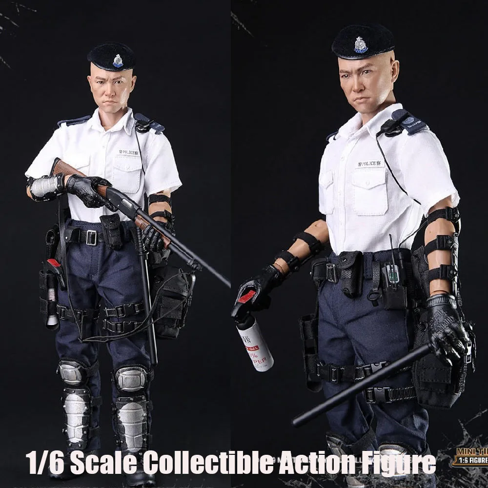 

Mini Times Toys M020 1/6 Men Soldier HK Emergency Unit Policeman Uniform version Full Set 12" Action Figure Body Dolls Toys