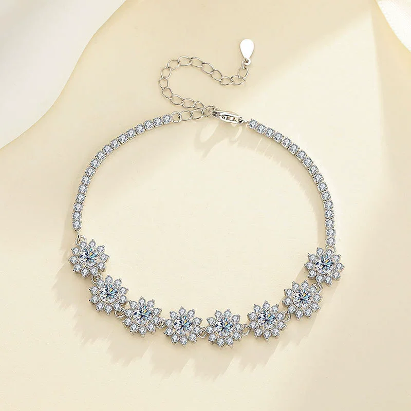 Браслет из серебра 925 ZFSILVER с муассанитом для женщин