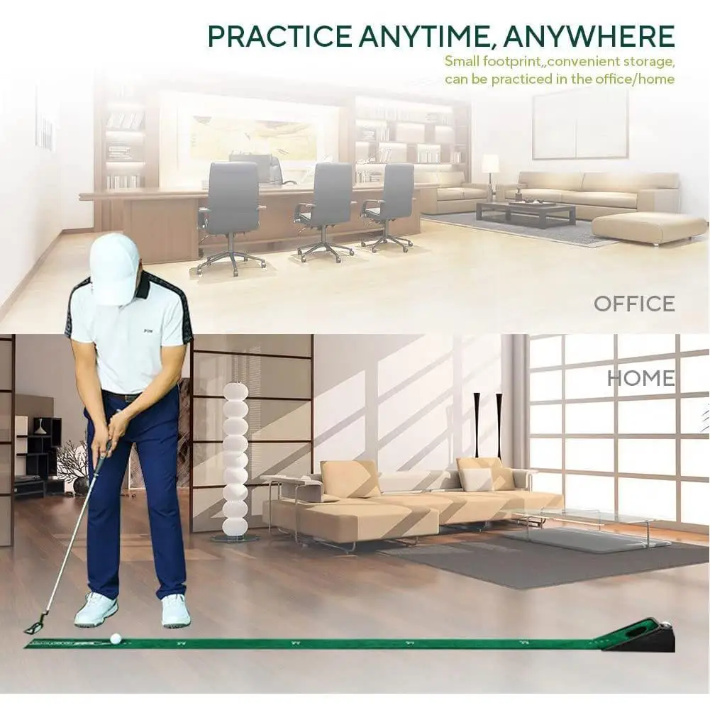 

Pgm Professional Golf Swing Putting Automatic Rebound Golf Putter Mat Aids Golf Putting Beginners Training Practice Trainer G8n4