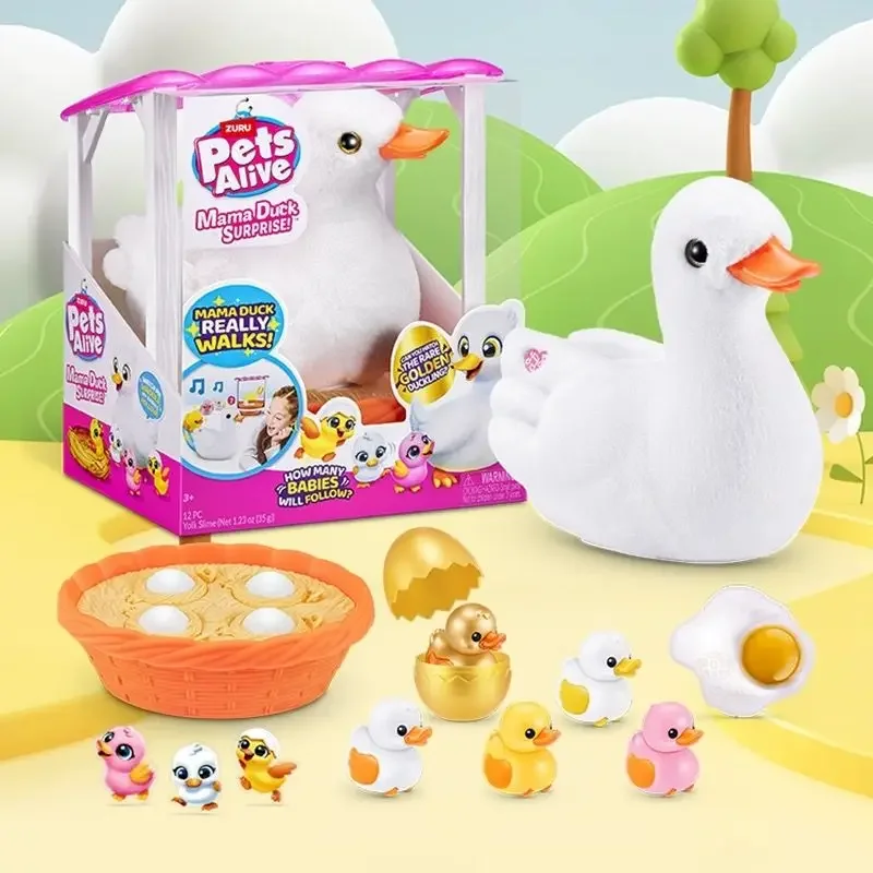 Подлинная 28 см паштет домашнее животное супер милая мама утка моделирование