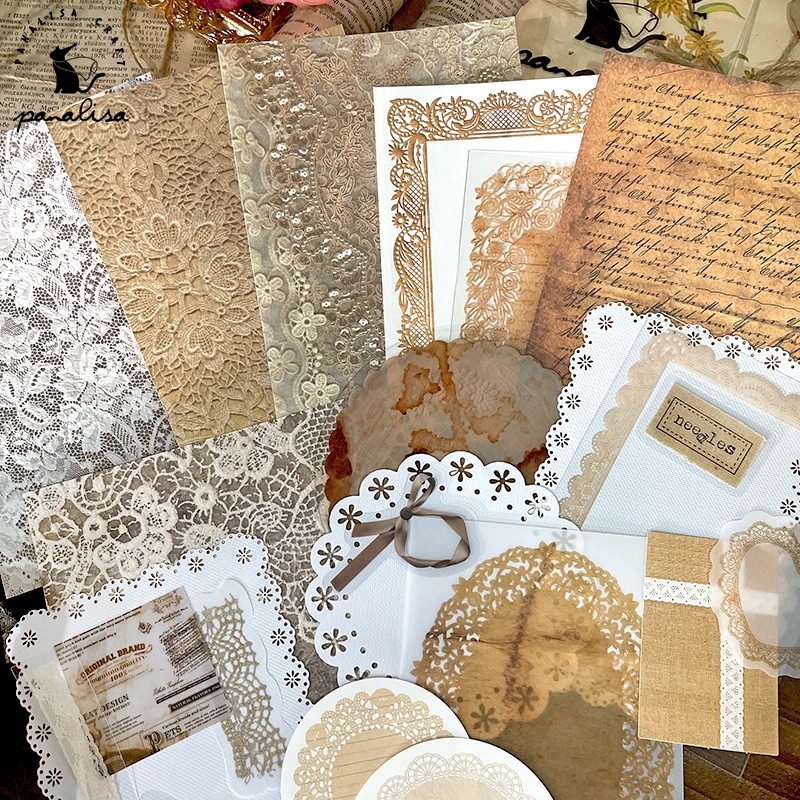 Винтажные тисненые кружевные бумажные детали для скрапбукинга - купить по
