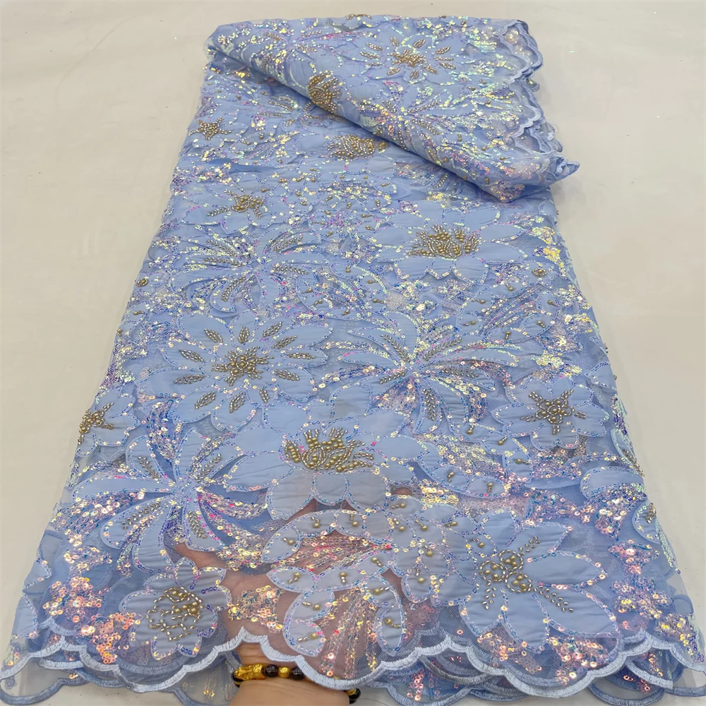 

Роскошные бусины, кружево, ткань ручной работы, Африканское свадебное платье, новейшая нигерийская вышивка блестками, хорошая цена, кружево для жениха, Новинка