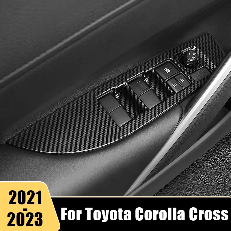 

For Toyota Corolla Cross XG10 2021 2022 2023 Hybrid Car Door Armrest Panel Window Glass Lifter Switch Cover Trim Accessories
