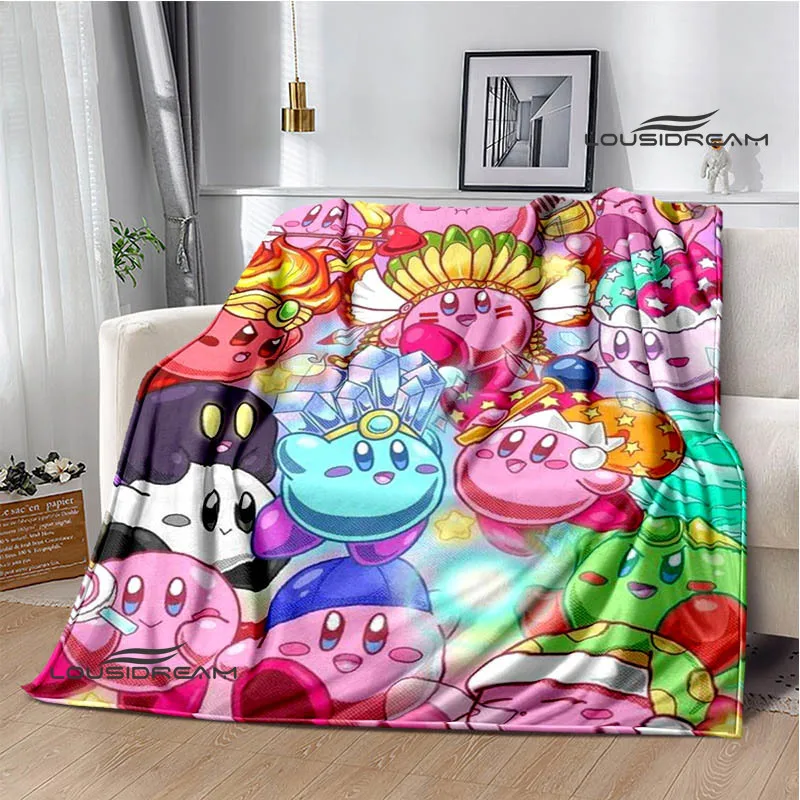 Мультяшное одеяло K-kirby с принтом звезд фланелевые теплые одеяла мягкое и удобное