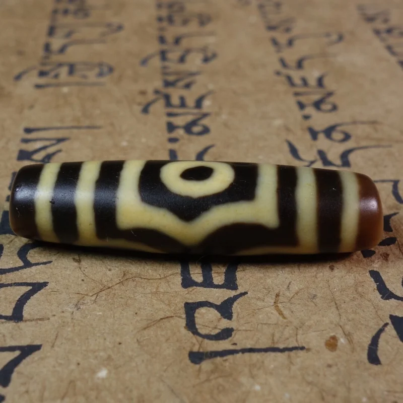 Древние тибетские бусины DZI Старый Агат желтый 3 глаза тотем амулет подвеска GZI #2691