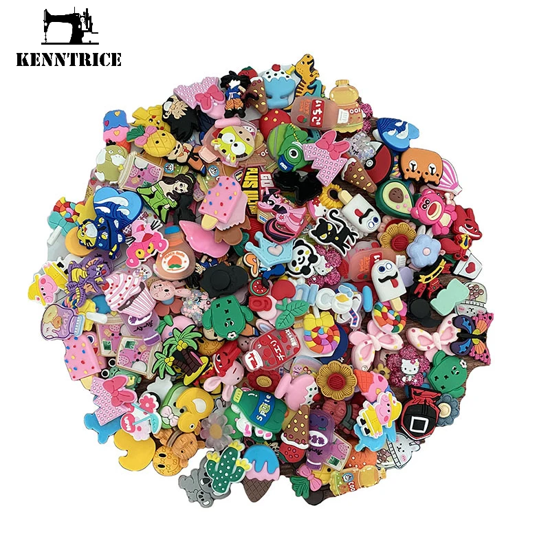 

50 шт., Силиконовые Разноцветные Подвески для сада и обуви