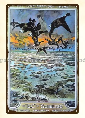 Охотничьи утки снаряды рысь такелажное искусство металлический жестяной знак