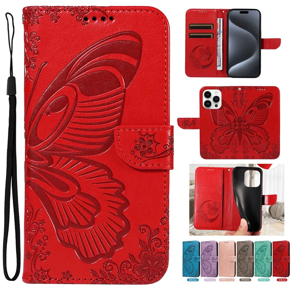 Кожаный чехол через плечо для iPhone 16 15 14 13 12 11 Pro Max Plus магнитный флип-кошелек с