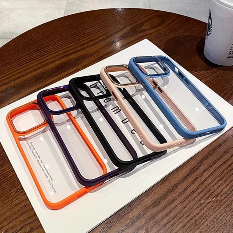 Защитный чехол с металлическим кольцом для IPhone 16 15 14 Plus 13 12 11 Pro Max