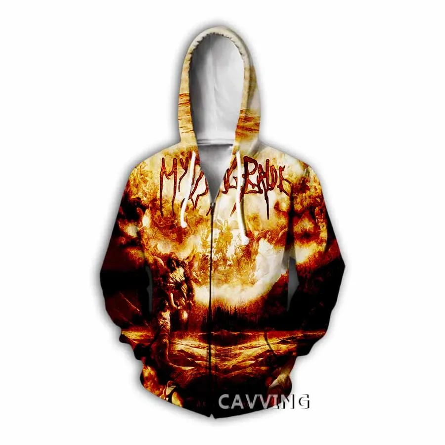 Толстовка с капюшоном на молнии 3D-принтом