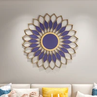 luxury shower gold large round wall mirror decorative house makeup bathroom mirror bohemian miroir mural home decorating items