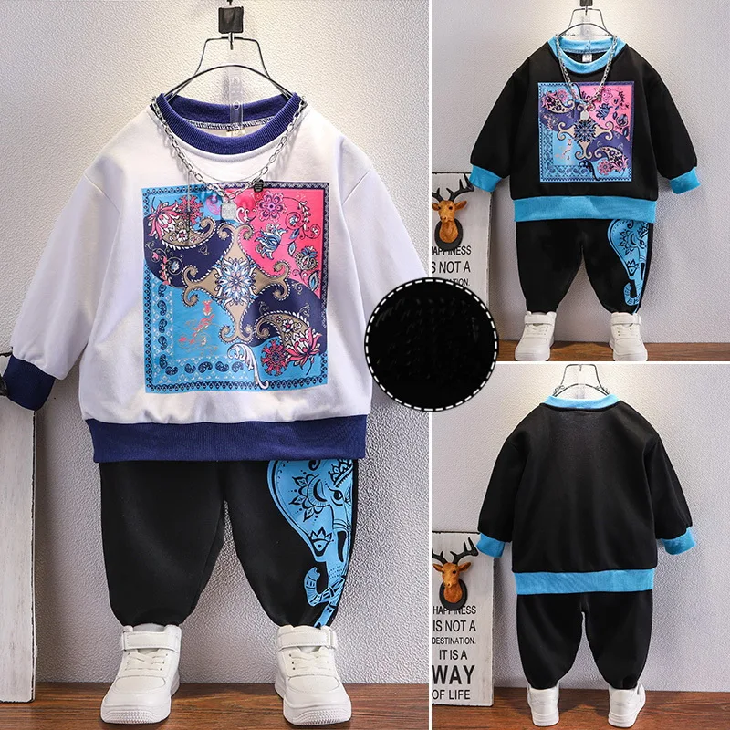 

Модный комплект детской одежды, спортивные костюмы для маленьких мальчиков, одежда, наряд для маленьких мальчиков и девочек, повседневный т...