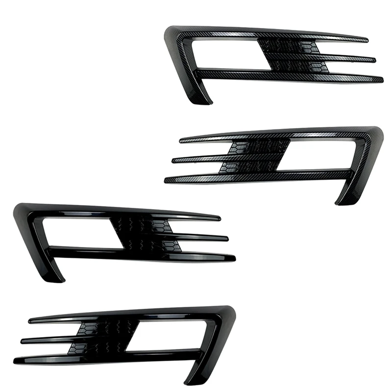 

For Golf 7 MK7 2014 2015 2016 2017 Front Bumper Fog Light Grilles Fog Lamp Eyebrow Cover Trim