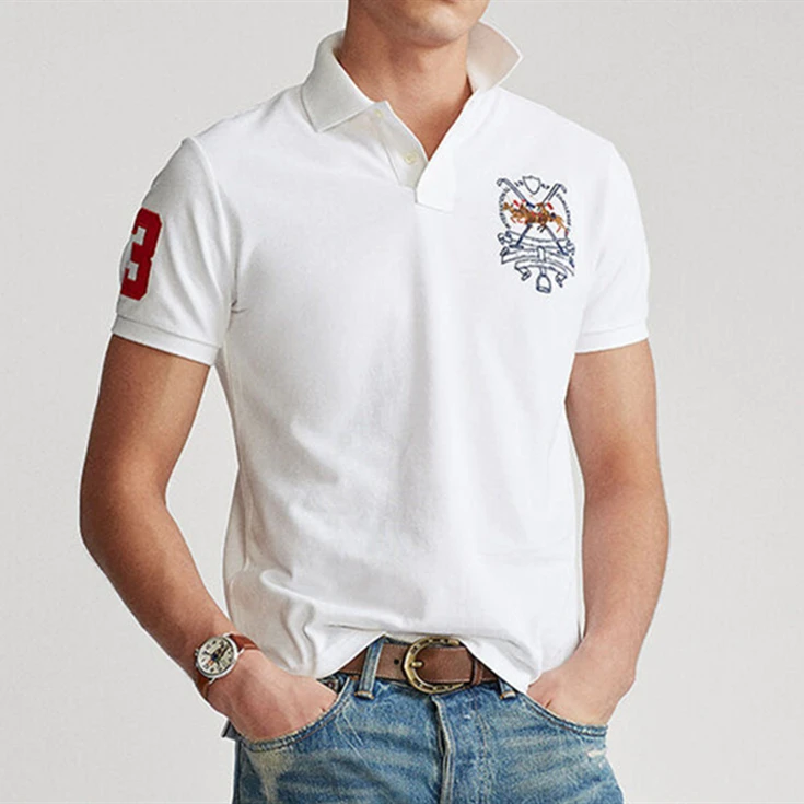 

Рубашка-поло Мужская дышащая, 100% хлопок, летняя