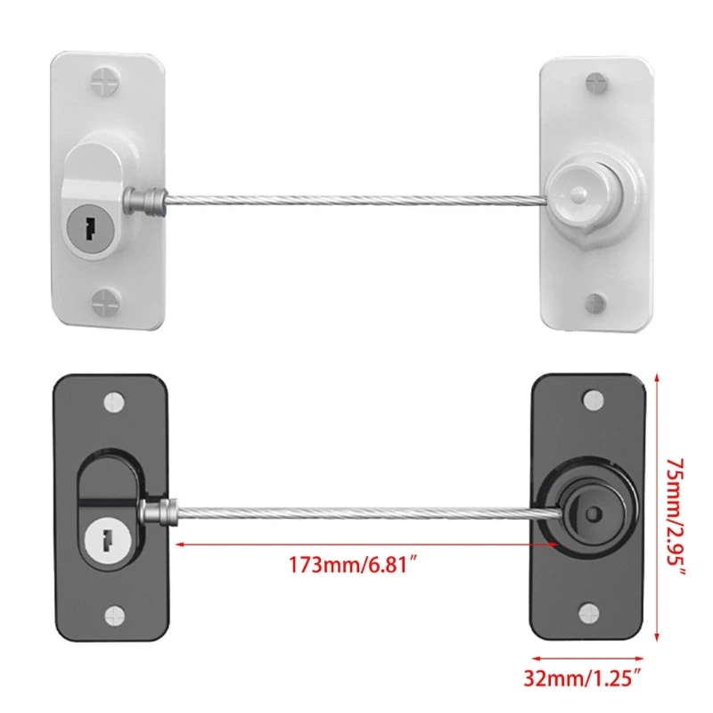 

A Pack Refrigerator Lock Fridge Lock Freezer Child Safety Lock Door Lock with Strong Adhesive Easy Installation & Use QX2D