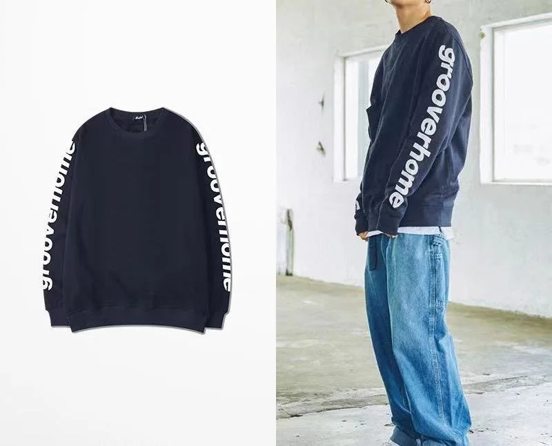 

Осенне-зимний плюшевый утепленный свитер мужской пуловер с круглым вырезом свободный тренд Харадзюку студенческий Топ с длинным рукавом в ...