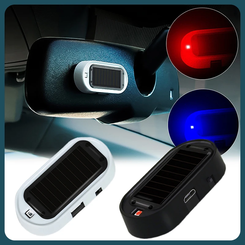 

Car LED Solar Powered Light Simulated Dummy Alarm Wireless Flashing Anti-Theft Caution Lamp Fake Security LED Flashing Imitation