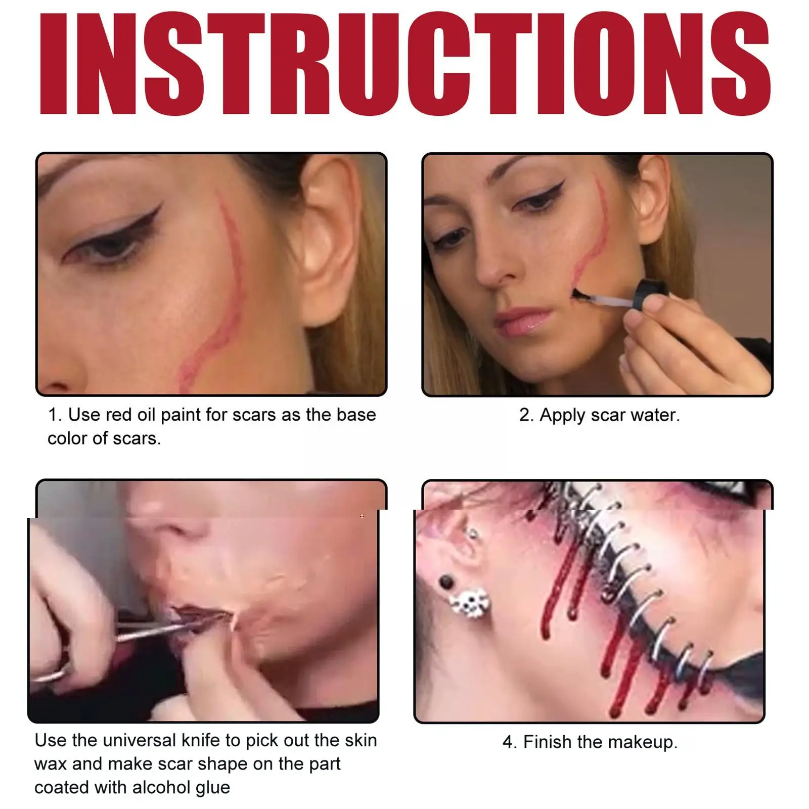 Sfx набор для макияжа краска лица и тела сценическое масло спецэффекты рана