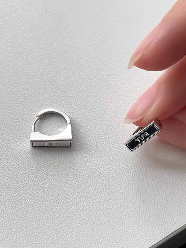 S925 Sterling Silver Letter Ear Buckle Women's Design Sense 2024 New Popular Non-allergic Earrings Earr...