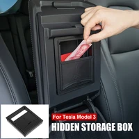 car center console armrest hidden storage box for tesla model 3 model y 16 21 car interior accessories organizer