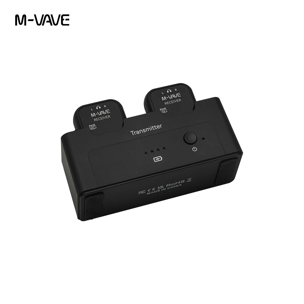 Фото M VAVE WP 12 2,4G беспроводные наушники, монитор, передача, стерео моно-рекордер, перезаряжаемый передатчик, приемник, набор аксессуаров №4