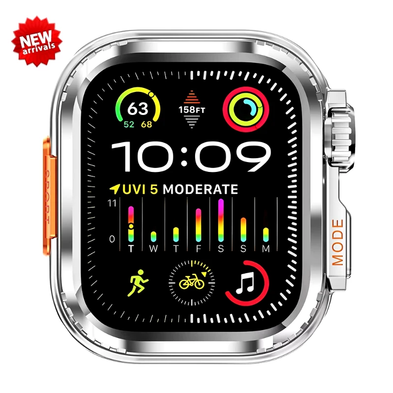 Чехол из цинкового сплава для Apple Watch Series 9 8 7 45 мм секундная смена на ультра 2/1 49