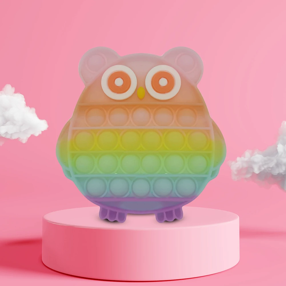 

Owl Silicone Push Bubble Toy Stress Relief Special Needs Autism Concentration Educational Toys for Adults Kids