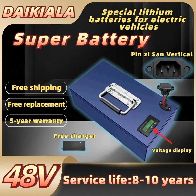 Совершенно новый литиевый аккумулятор 48V20Ah30AH100Ah 18650 подходит для устройств