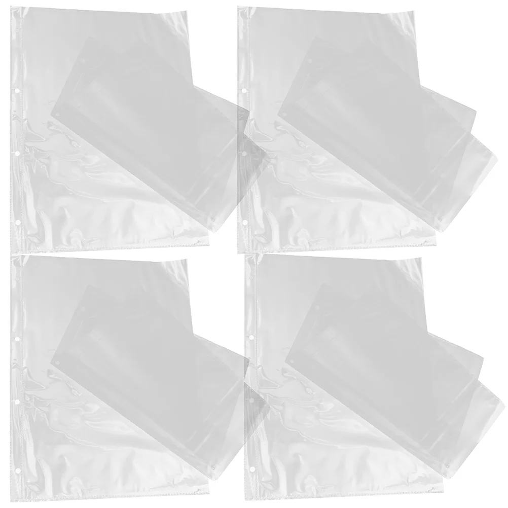 

50 Pcs A4 Storage Album Page Pages Card Stable Postcard Pockets Collection Photo Inserted Sleeves Test Paper Convenient