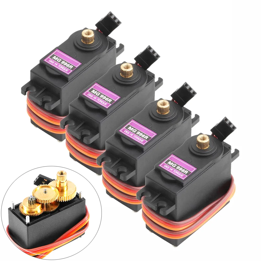 Распродажа сервоприводы Digital MG995 MG996 4 шт./партия 13 кг 15 сервопривод полностью