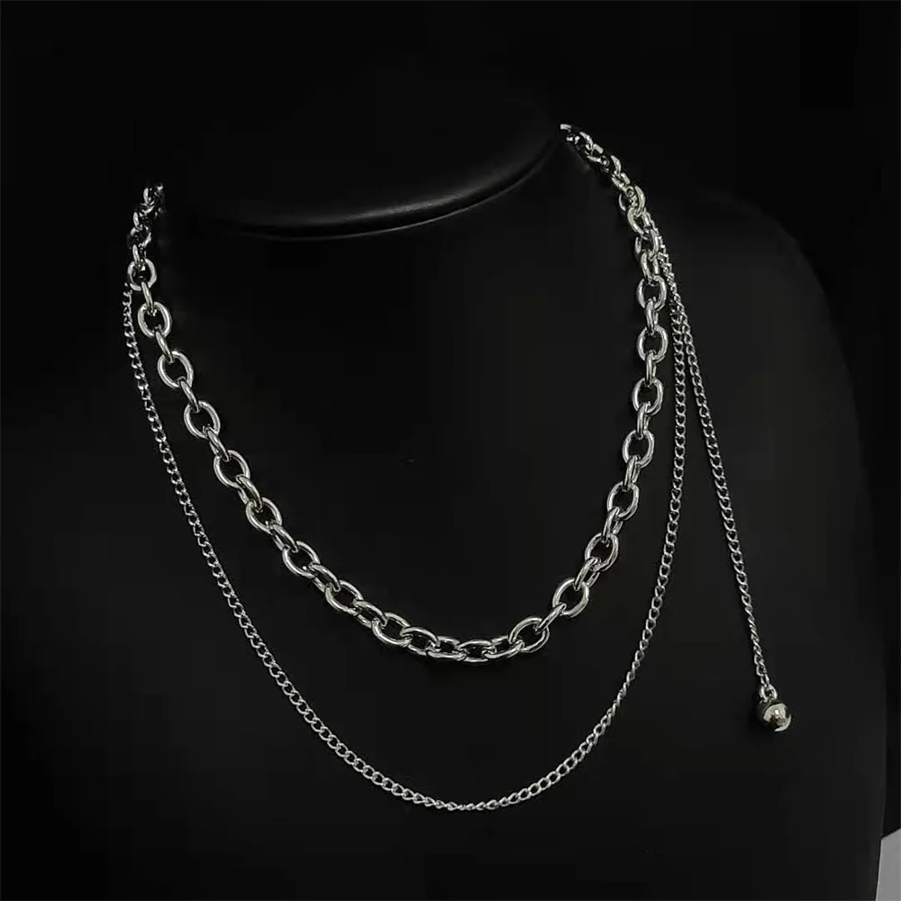 

New fashion long necklace women's net Red Hip Hop design collarbone chain versatile sweater chain women's gift