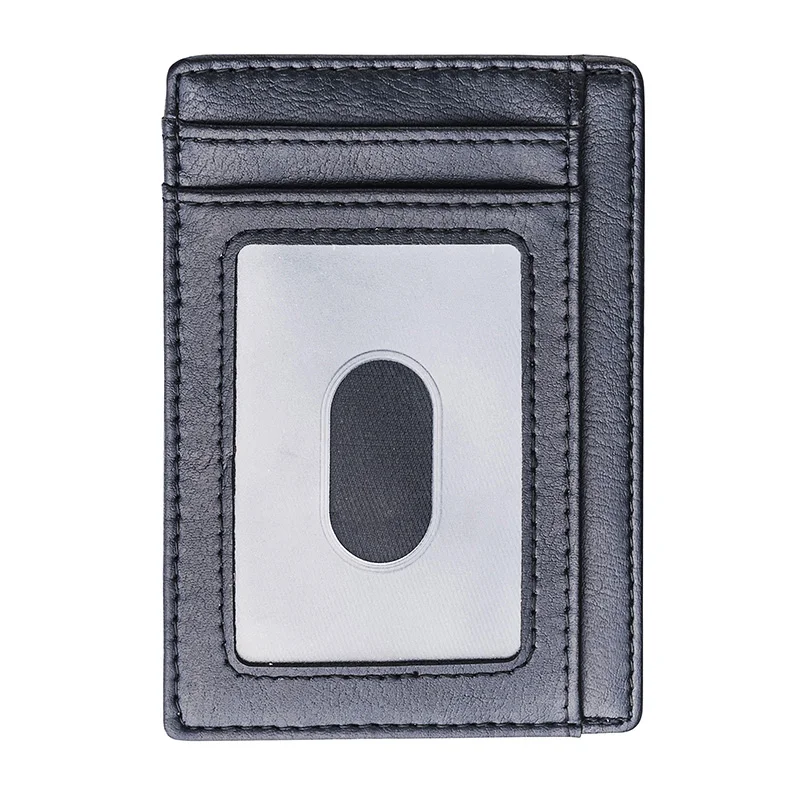 Супер тонкий кожаный кошелек с блокировкой RFID держатель для кредитных карт чехол
