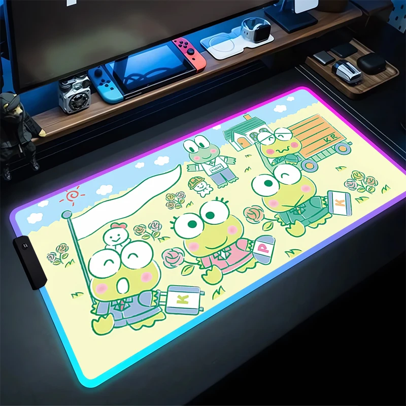 RGB большой игровой коврик для мыши kerokerokeroppl ноутбука с подсветкой клавиатуры