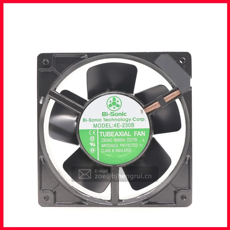 

Bi-sonic 4E-230B 230V AC 12038 12cm 120X120X38mm 21/22W 0.14A ball bearing cooler box cabinet axial flow cooling fan