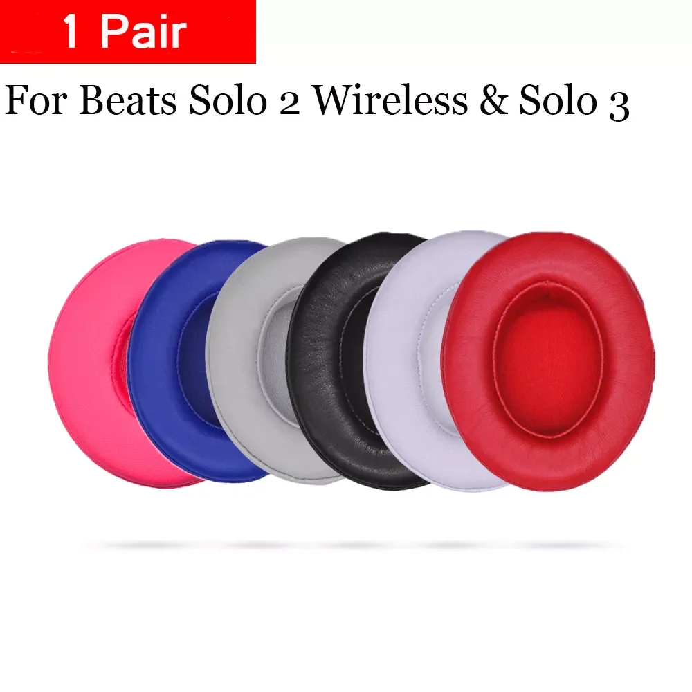 

New 1 Pair Replacement Ear pads Cushion Earbuds For Beats Solo 2 3 Wireless Bluetooth Headset Ultra-soft Case Cover