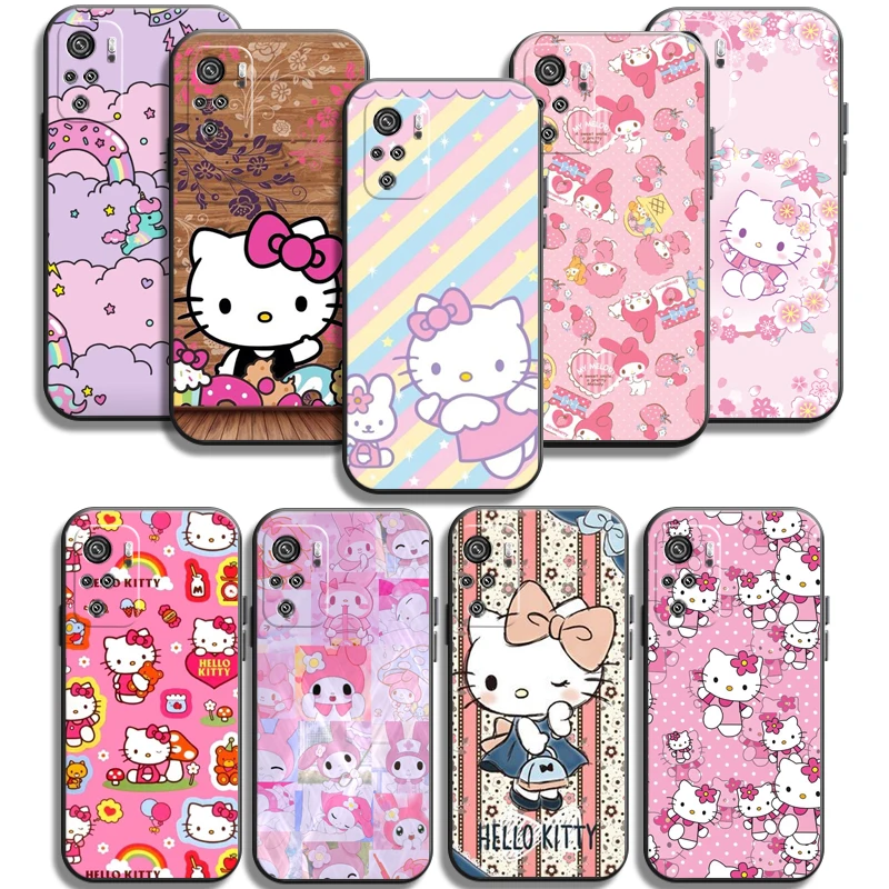 

Hello Kitty 2022 Phone Cases For Xiaomi Redmi Note 10 10 Pro 10S 10 5G Cases Carcasa Funda Soft TPU Back Cover