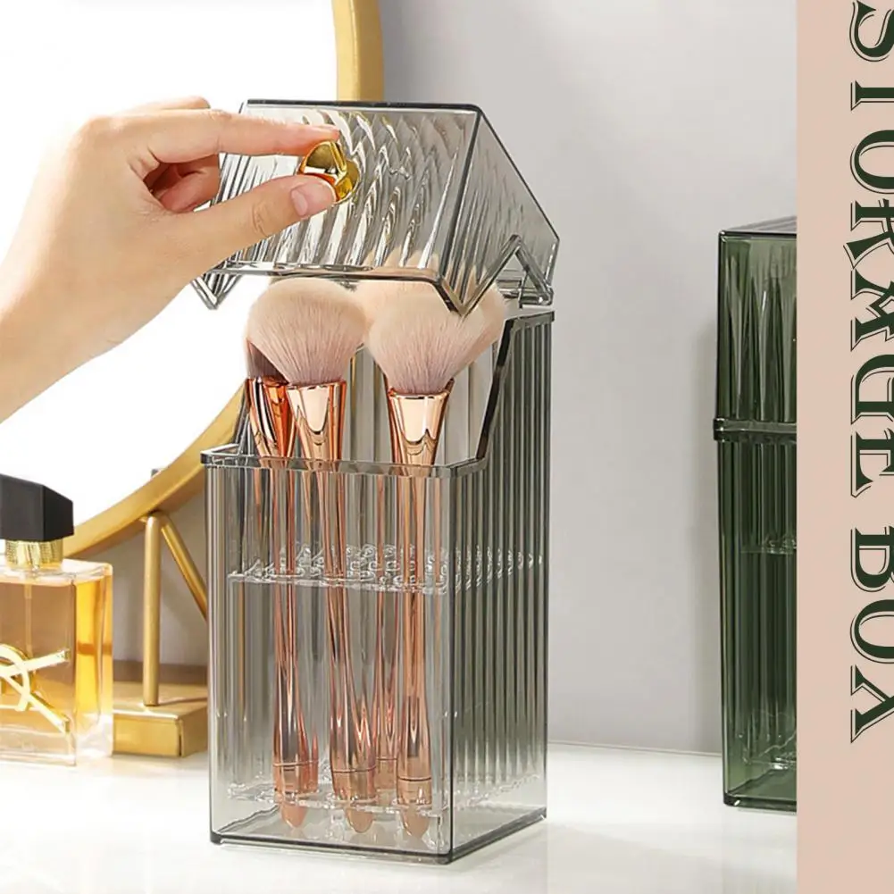 

Anti-crack Makeup Brush Holder Make Up Brush Storage Case Transparent Desktop Cosmetic Brush Organizer Store Stuff