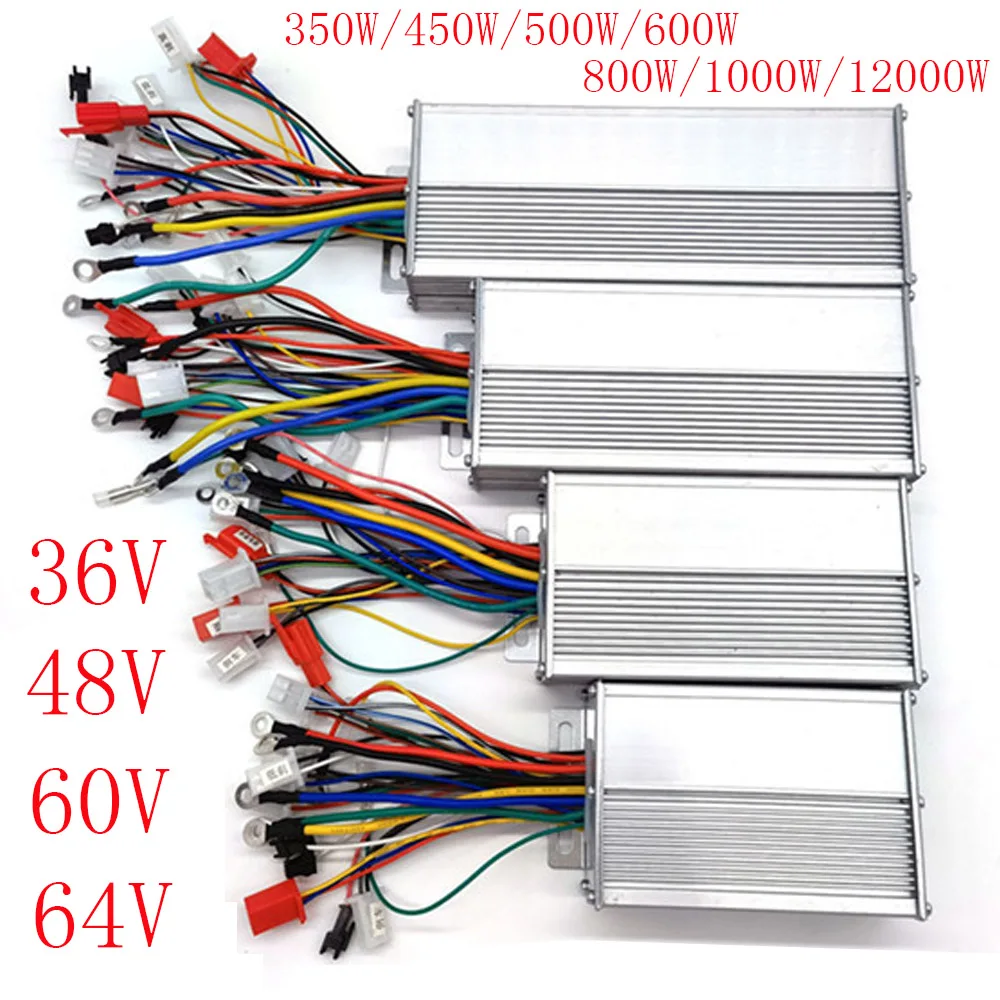 

36/48/60/64V 350W/450W/500W/600W/800W/1000W/1200W Electric Bike Brushless Motor Controller DC Electric Controller E-Scooter Part