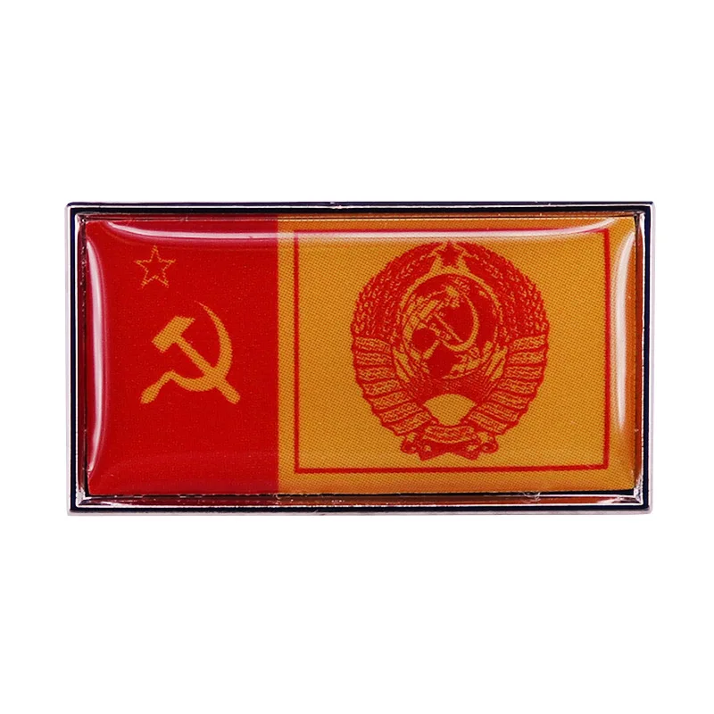 

Soviet Medallion Vintage Flag Enamel Pin Wrap Clothes Lapel Brooch Fine Badge Fashion Jewelry Friend Gift