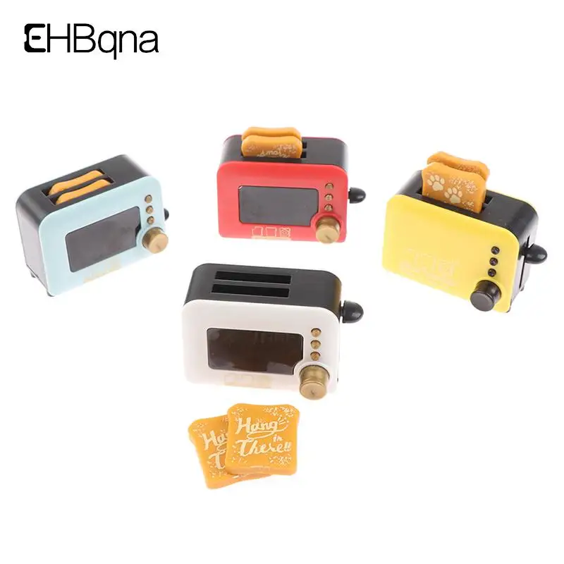 

Машинка для хлеба в масштабе 1/12, кукольный домик с потрясающими миниатюрными милыми украшениями, тостер, аксессуары для кукольного домика, 4...