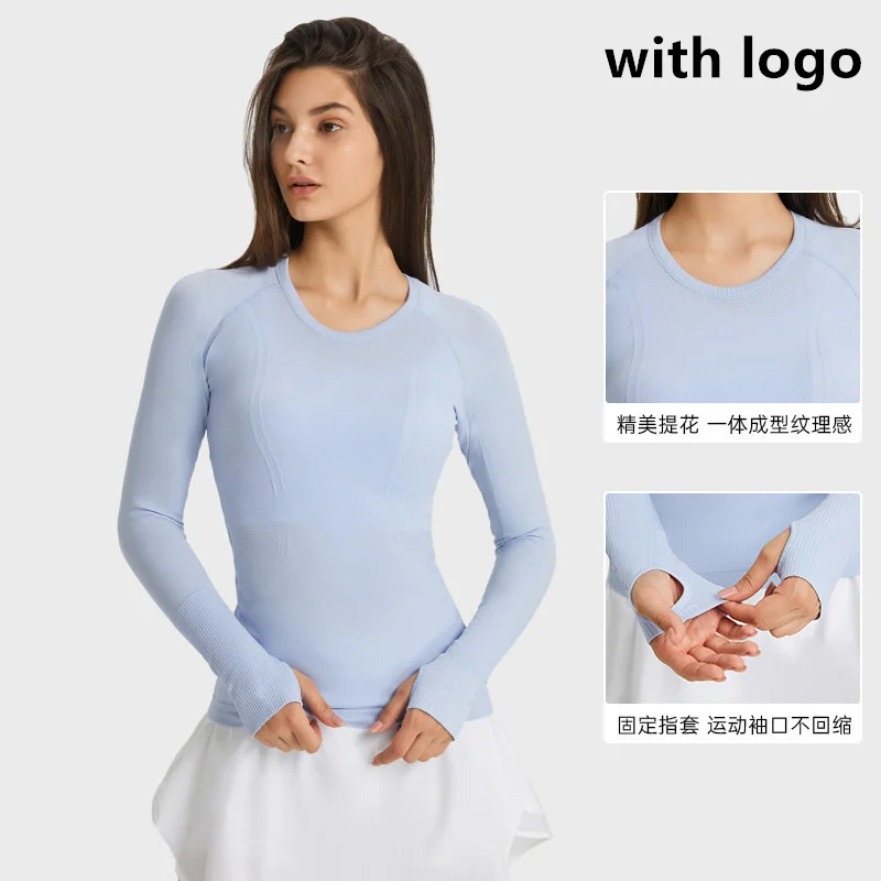 

Women's Sports Wear For Fitness Women Jersey Seamless Long Sleeve Gym Woman Sport Shirt Yoga Top Female Workout Tops T-shirt
