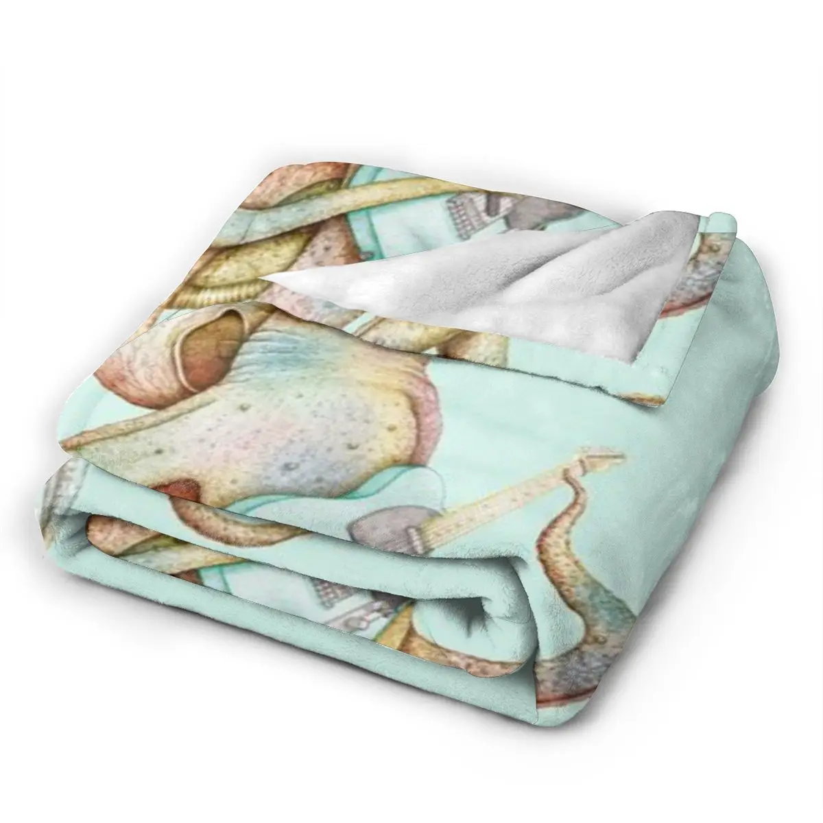 POLAH - Осьминог The Axe Wielding (на аква) Ультрамягкое одеяло из микрофлиса