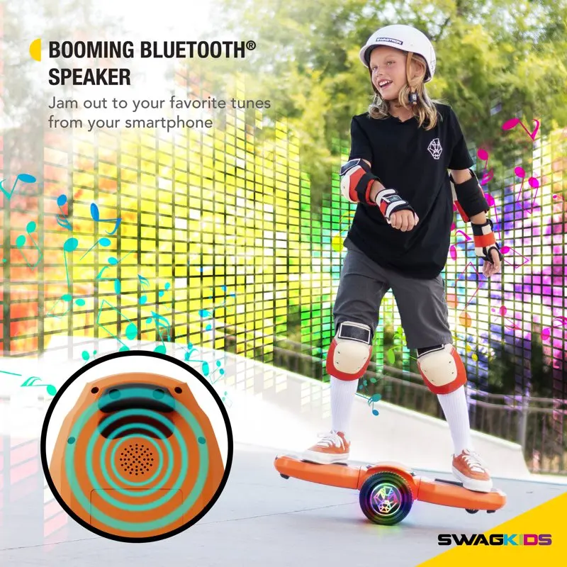 

Zipboard Skateboard 7 mph and 3-Mile Range LED Wheels Bluetooth Speaker