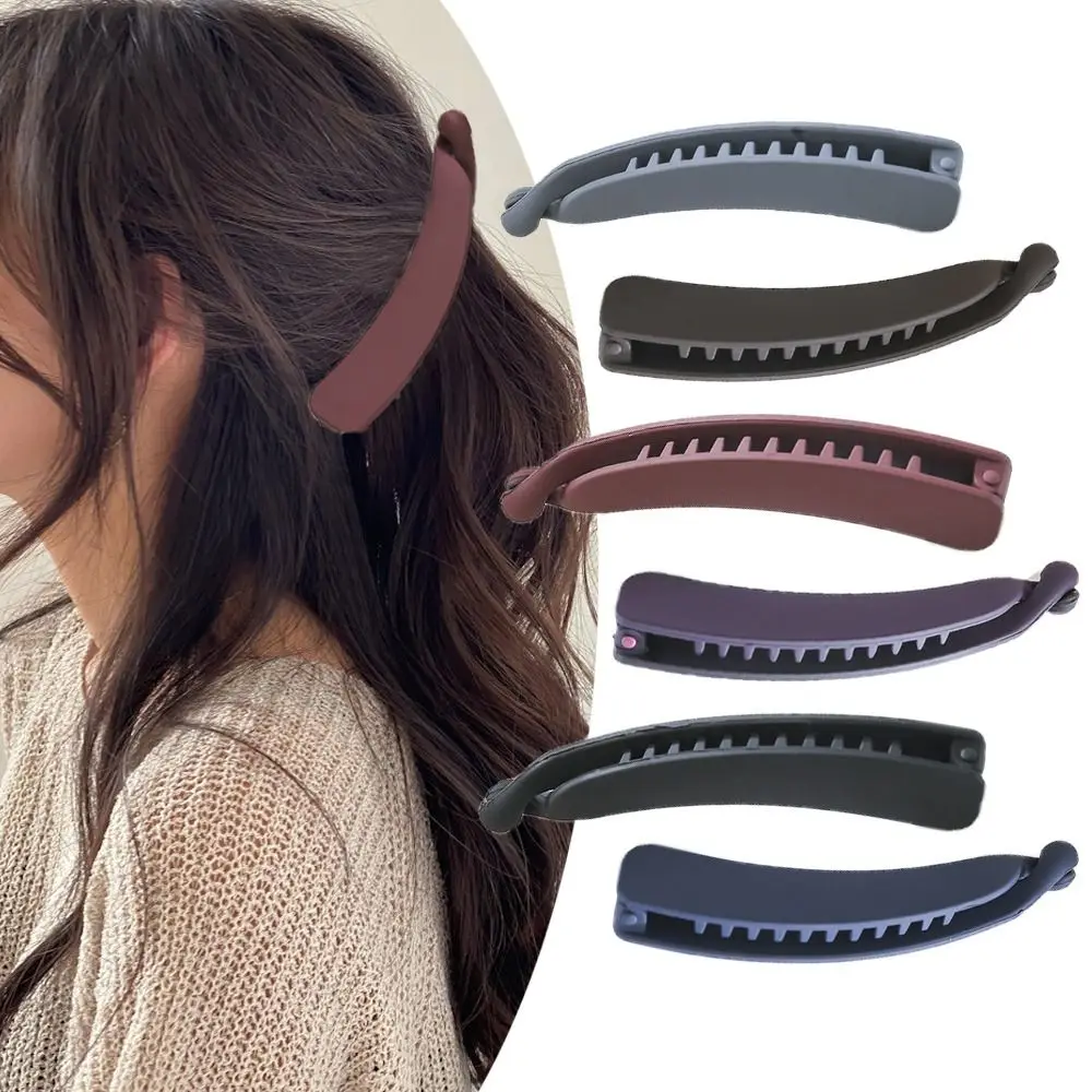 

Gift Plastic Wedding Women Ponytail Hairpin Clamp Frosted Hair Clips Banana Clip Hair Curly Hair Accessories
