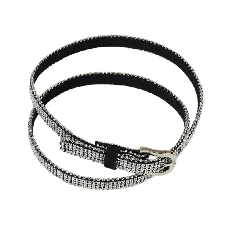 

Adult Bling Belt with Light Luxurious Ladies Locomotive Waistband 57BD