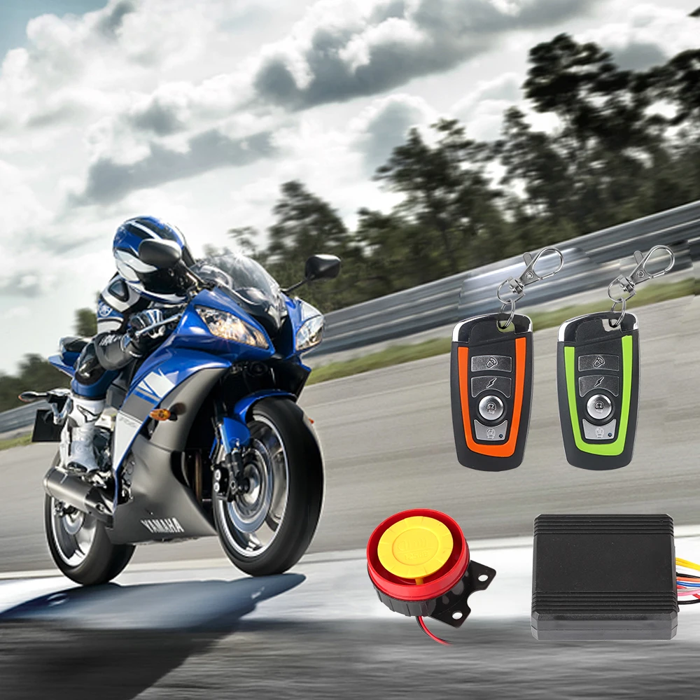 

Two-way remote control key Motorcycle Anti-theft Alarm With Engine Start 12V Anti-theft Security Alarm System