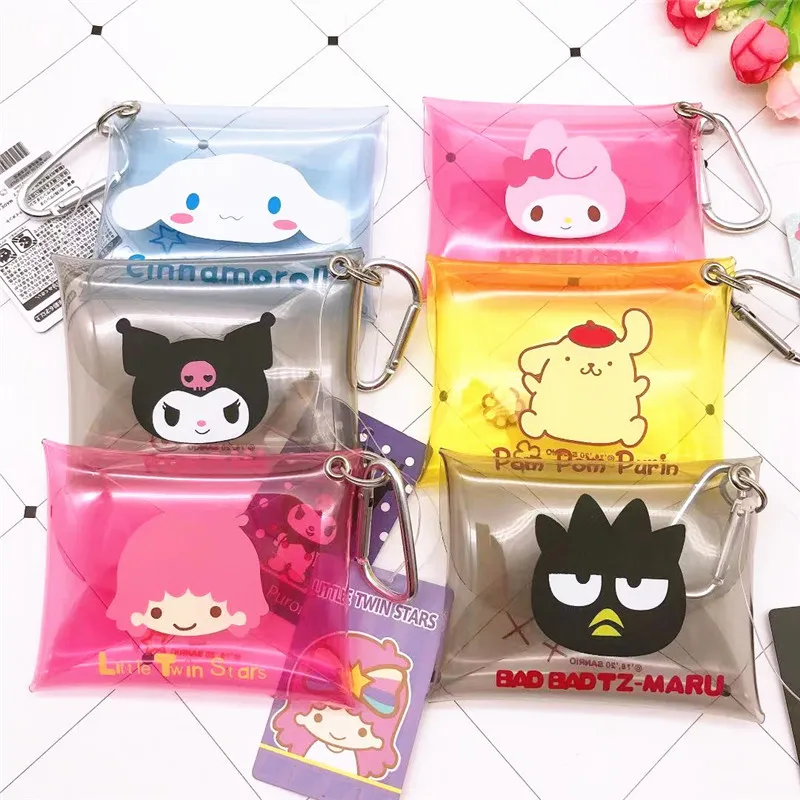 

New Cute Sanrio Jelly Style Coin Purse Hello Kitty Backpack Accessories Cartoon Storage Coin Pack Water Proof Wallet Girls Gift