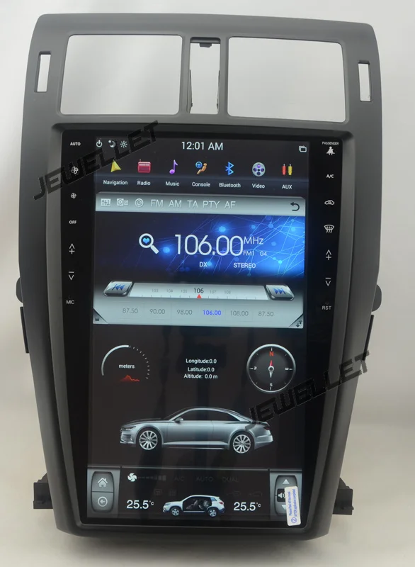 

13.6" tesla style vertical screen android 9.0 Six core Car video radio Navigation for Toyota Crown 2009-2012