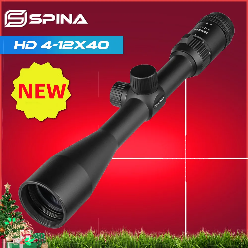 SPINA Optics 4-12x40 HD Sight Tactical Rifle Air Rifle Medium/Long Range Amplified Hunting Scope