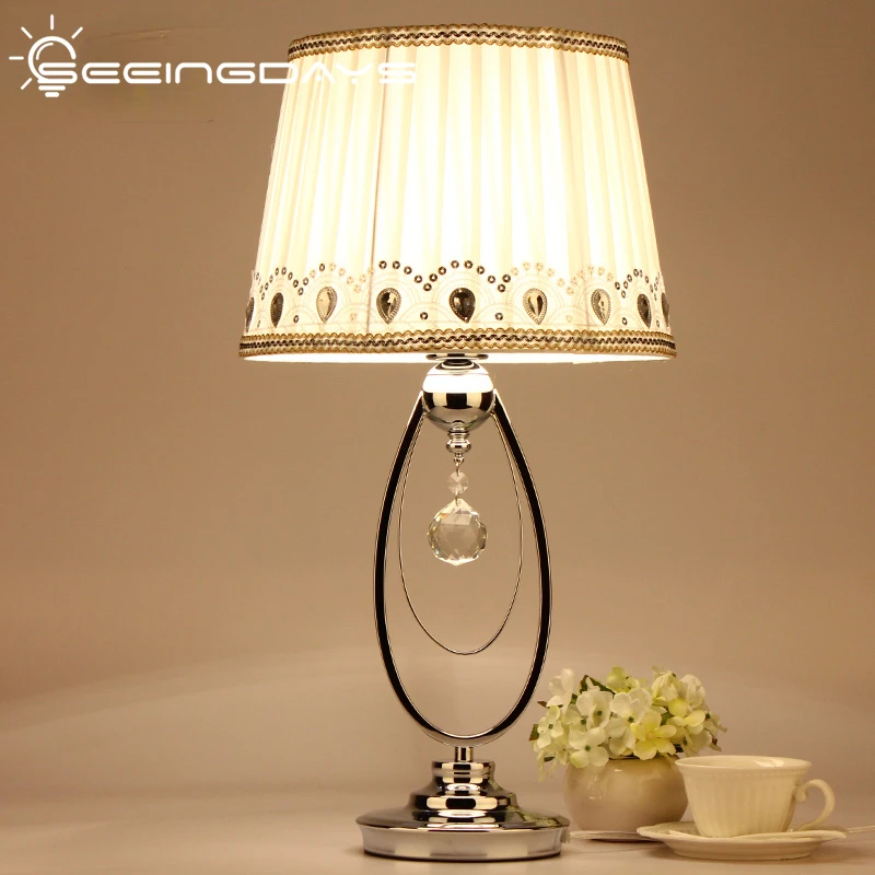 

Minimalist Modern Fashion Crystal Table Lamp for Bedroom Living Room Bedside Lamp Study Desk Lamp LED Night Lamp Home Decor E27